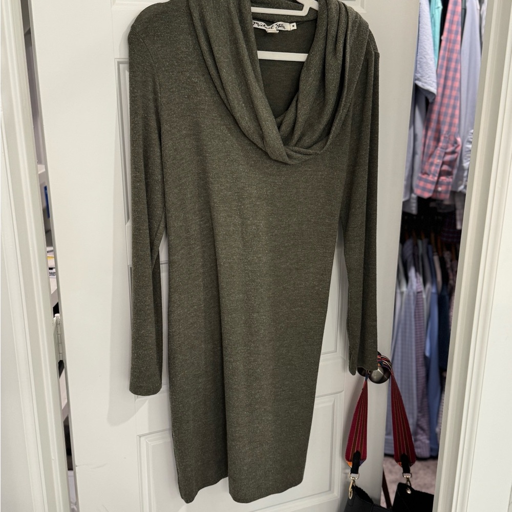 Michael Stars Olive Green Cowl Neck Dress- Size M